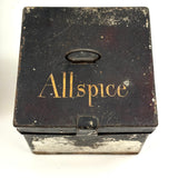 C. 1880s Spice Box with Hand-lettered--and Spice Filled!--Tin Canisters