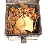C. 1880s Spice Box with Hand-lettered--and Spice Filled!--Tin Canisters