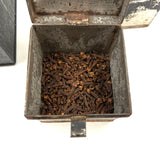 C. 1880s Spice Box with Hand-lettered--and Spice Filled!--Tin Canisters