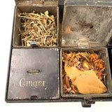 C. 1880s Spice Box with Hand-lettered--and Spice Filled!--Tin Canisters