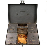 C. 1880s Spice Box with Hand-lettered--and Spice Filled!--Tin Canisters