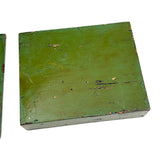 Sweet c. 1930s-40s Hand-painted Folk Art Wooden Box with White House, Many Flowers, and Smoking Chimney