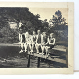 Diver on the Plank with Dock Sitters and on Swimmer Below, Sweet Old Snapshot