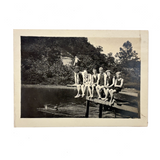 Diver on the Plank with Dock Sitters and on Swimmer Below, Sweet Old Snapshot