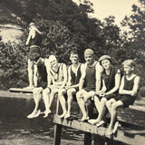 Diver on the Plank with Dock Sitters and on Swimmer Below, Sweet Old Snapshot