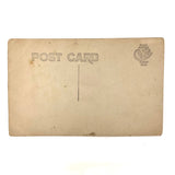 Work Smock, Sleeves Rolled, Eyes to the Side, Boots In Snow, Charming RPPC Portrait of Charming Young Woman