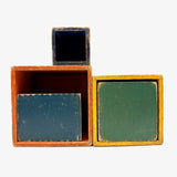 Excellent Old Painted Wood Nesting / Stacking Box Set with Jointed Corners, Beautifully Aged