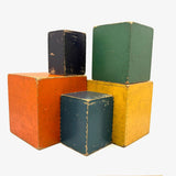 Excellent Old Painted Wood Nesting / Stacking Box Set with Jointed Corners, Beautifully Aged