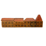 Sweet Old Partial Set of Modular House and Roof Blocks with A Few Hand-Drawn Additions
