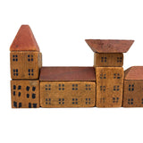 Sweet Old Partial Set of Modular House and Roof Blocks with A Few Hand-Drawn Additions