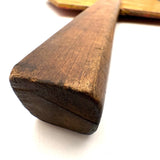 Slow + Stop! c 1940s Much Used Handmade Wooden Crossing Guard Sign