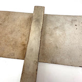 Men Working, c. 1940s Hand-painted Hardboard Sign on Wooden Post