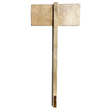 Men Working, c. 1940s Hand-painted Hardboard Sign on Wooden Post