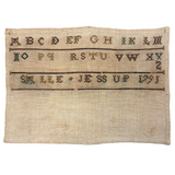 Salle Jessup, 1791 Small Alphabet Sampler with Staccato Rhythm