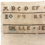 Salle Jessup, 1791 Small Alphabet Sampler with Staccato Rhythm