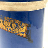 ZINCO, Gorgeous Large 19th Century Ironstone Apothecary Jar with Hand-painted Label Over Gold Leaf