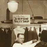 Ironing and Pressing at the Neptune Valet Shop, c. 1930s Large Snapshot Photo