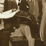 Ironing and Pressing at the Neptune Valet Shop, c. 1930s Large Snapshot Photo