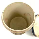 ZINCO, Gorgeous Large 19th Century Ironstone Apothecary Jar with Hand-painted Label Over Gold Leaf