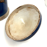 ZINCO, Gorgeous Large 19th Century Ironstone Apothecary Jar with Hand-painted Label Over Gold Leaf