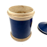 ZINCO, Gorgeous Large 19th Century Ironstone Apothecary Jar with Hand-painted Label Over Gold Leaf