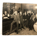 Bottoms Up, Fabulous c. 1900 Mounted Photo of Three Generations in Tavern