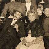 Bottoms Up, Fabulous c. 1900 Mounted Photo of Three Generations in Tavern