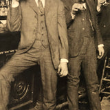 Bottoms Up, Fabulous c. 1900 Mounted Photo of Three Generations in Tavern