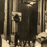 Bottoms Up, Fabulous c. 1900 Mounted Photo of Three Generations in Tavern