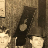 Bottoms Up, Fabulous c. 1900 Mounted Photo of Three Generations in Tavern