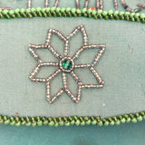 Tie Hamghr, Wonderfully Tender, Naive 1934 Iroquois Beadwork on Silk Hanger