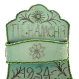 Tie Hamghr, Wonderfully Tender, Naive 1934 Iroquois Beadwork on Silk Hanger