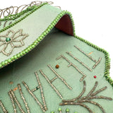 Tie Hamghr, Wonderfully Tender, Naive 1934 Iroquois Beadwork on Silk Hanger