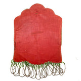 Tie Hamghr, Wonderfully Tender, Naive 1934 Iroquois Beadwork on Silk Hanger