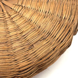 Sweet Little Antique Penobscot Splint Ash and Sweetgrass Basket, Low and Round