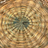 Sweet Little Antique Penobscot Splint Ash and Sweetgrass Basket, Low and Round