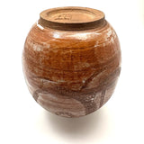 Earthy, Beautifully Crafted 20th Century Studio Pottery Bottle with Wax Resist Decoration