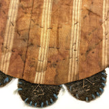 Most Wonderful 19th C. Miniature Penny Rug/Candle Mat with Hearts Everywhere