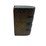 SOLD Great Old Carved Folk Art Book Shaped Box with Passive Snake Inside!