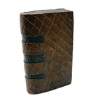 SOLD Great Old Carved Folk Art Book Shaped Box with Passive Snake Inside!