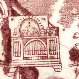 Late 19th Century Transfer Decorated Pearlware ABC Child's Plate, Organ Grinder and Frightened Children