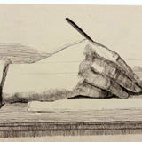 Pen in Hand, Lovely, Self-Reflexive Victorian Pen and Ink Drawing