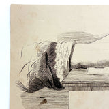 Pen in Hand, Lovely, Self-Reflexive Victorian Pen and Ink Drawing
