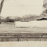 Pen in Hand, Lovely, Self-Reflexive Victorian Pen and Ink Drawing