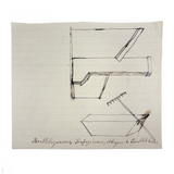 Parallelograms, Trapeziums, Oblique and Parallel Lines, Satisfying Small 19th C. Ink Drawing