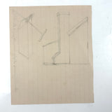 Parallelograms, Trapeziums, Oblique and Parallel Lines, Satisfying Small 19th C. Ink Drawing