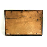 Ships at Shore, Allegorical Feeling Late 19th C. Ink / Ink Wash Drawing on Brown Paper in Old Frame