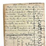 Semeuse with Flowers, Vines and Dragonfly, Amazing 1915 French Stamp Collage Post Card