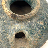 Ancient Persian Seljuk Blue/Turquoise Glazed Terracotta Oil Lamp, c. 10th to 12th Century AD