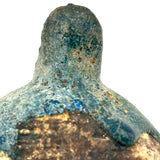 Ancient Persian Seljuk Blue/Turquoise Glazed Terracotta Oil Lamp, c. 10th to 12th Century AD